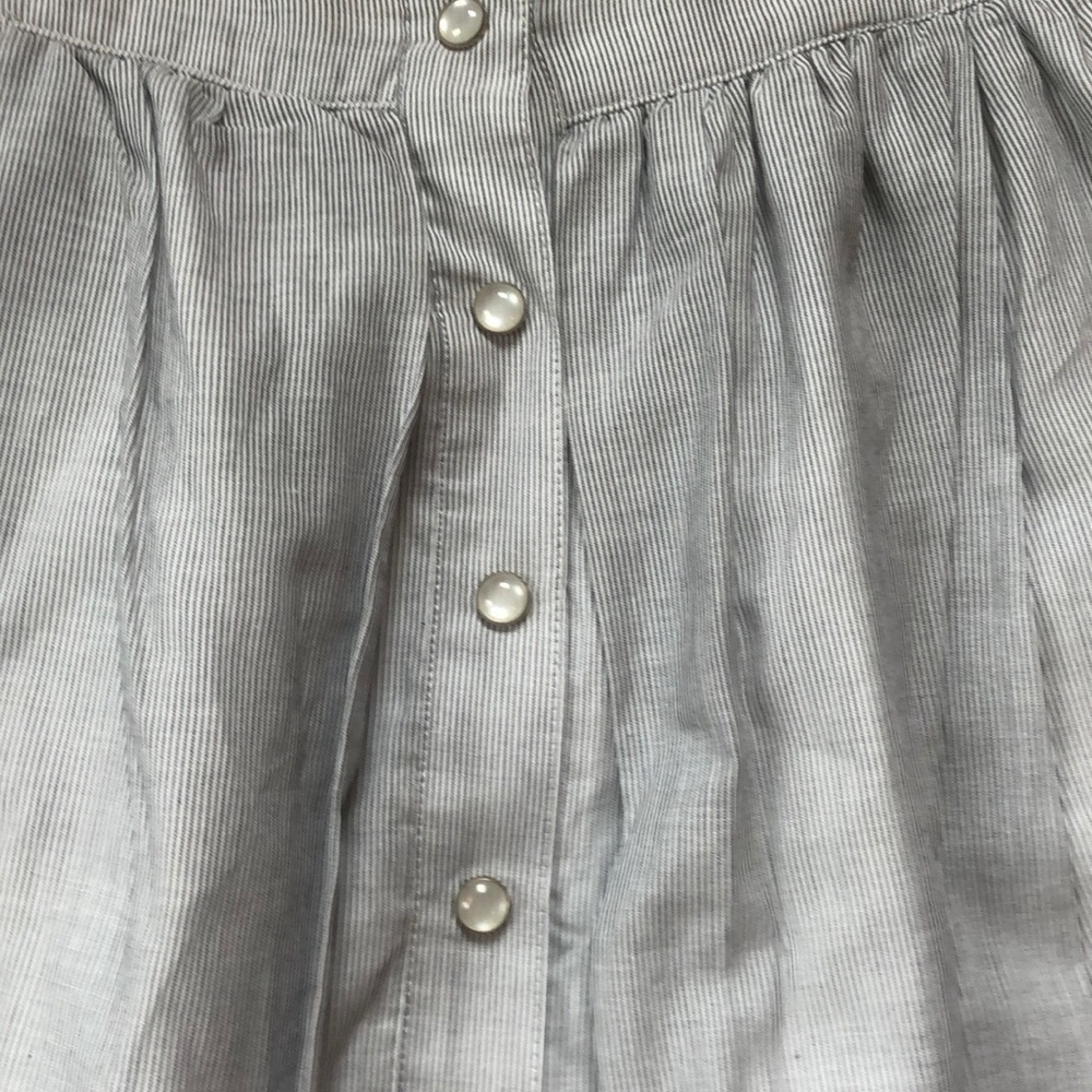 Bcbg Generation Stripe Button Front Flowy Skirt 0 - image 2